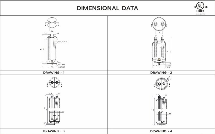 DIMENSIONAL DATA<